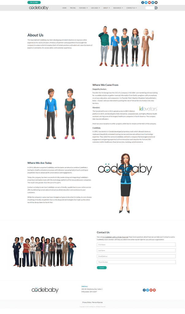About the Company Codebaby tech startup website design web development