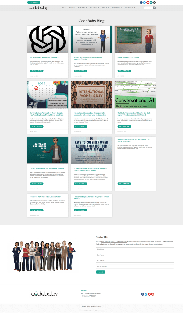 Blog Archive Page Codebaby tech startup website design web development